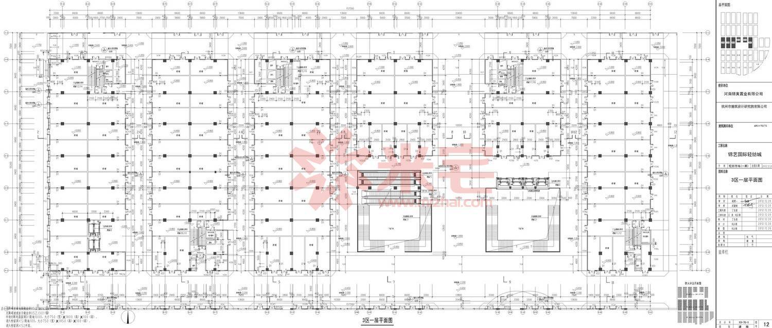 规划公示图 锦艺国际轻纺城市场一期3区一层平面图
