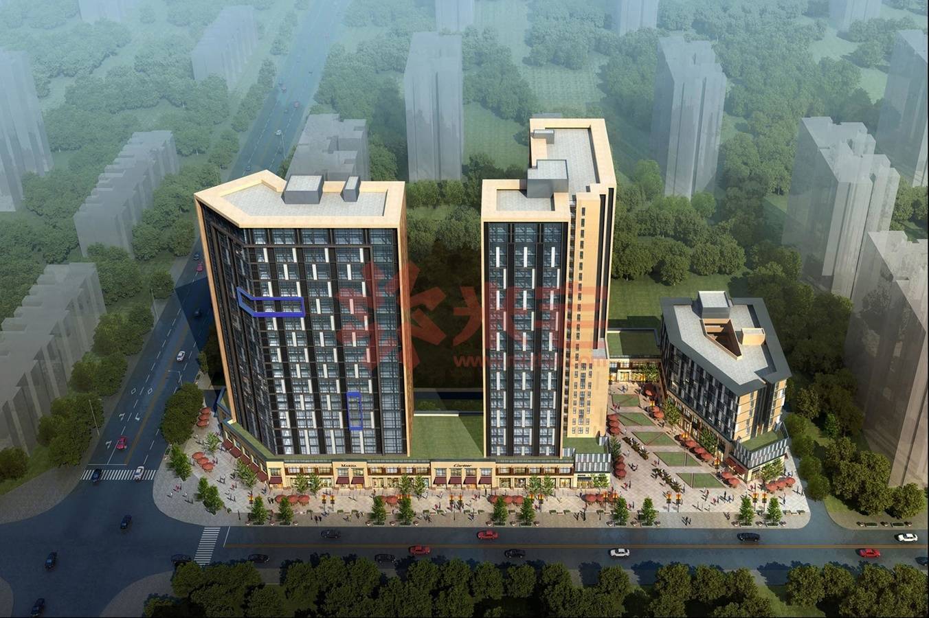 规划公示图 河南运昌置业有限公司(汝河路南,李江沟路东)和昌湾景公寓
