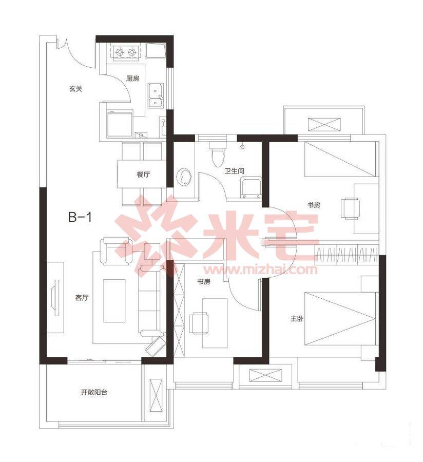 华润悦玺户型图, 郑州华润悦玺户型图-米宅郑州站