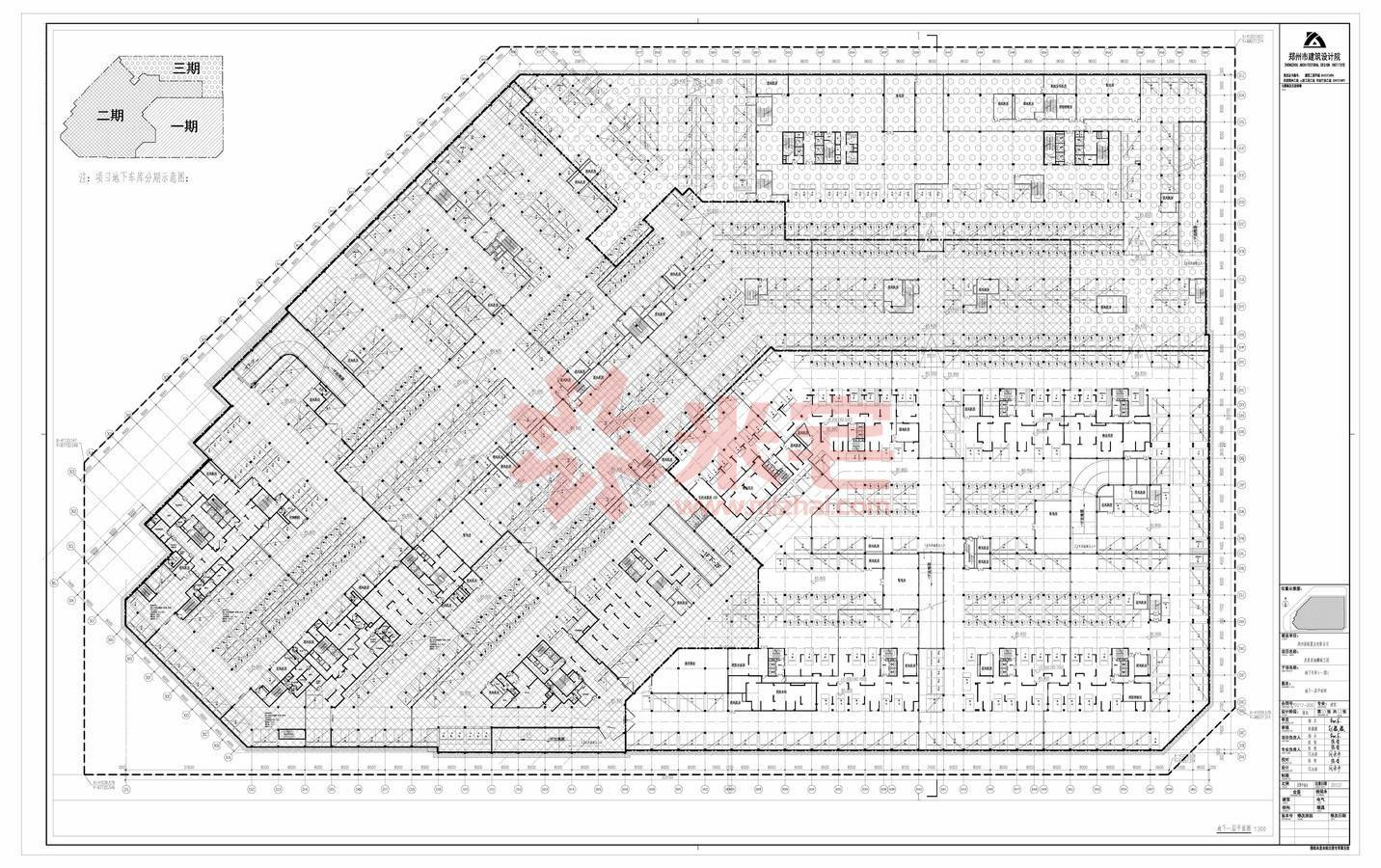 规划公示图 地下车库一层平面图